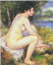 Pierre Renoir  Female Nude in a Landscape